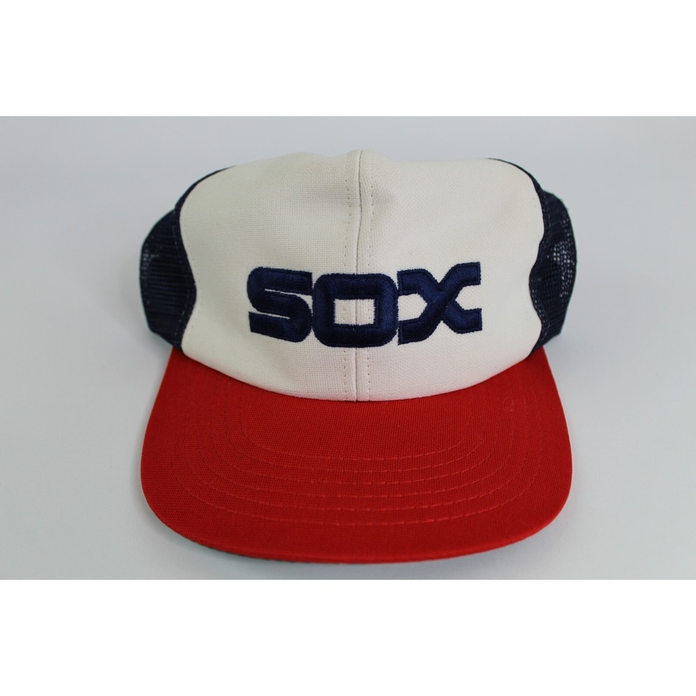 Vintage 1980s White Sox Baseball Cap Snap Back Hat UI INC Major League size M/L